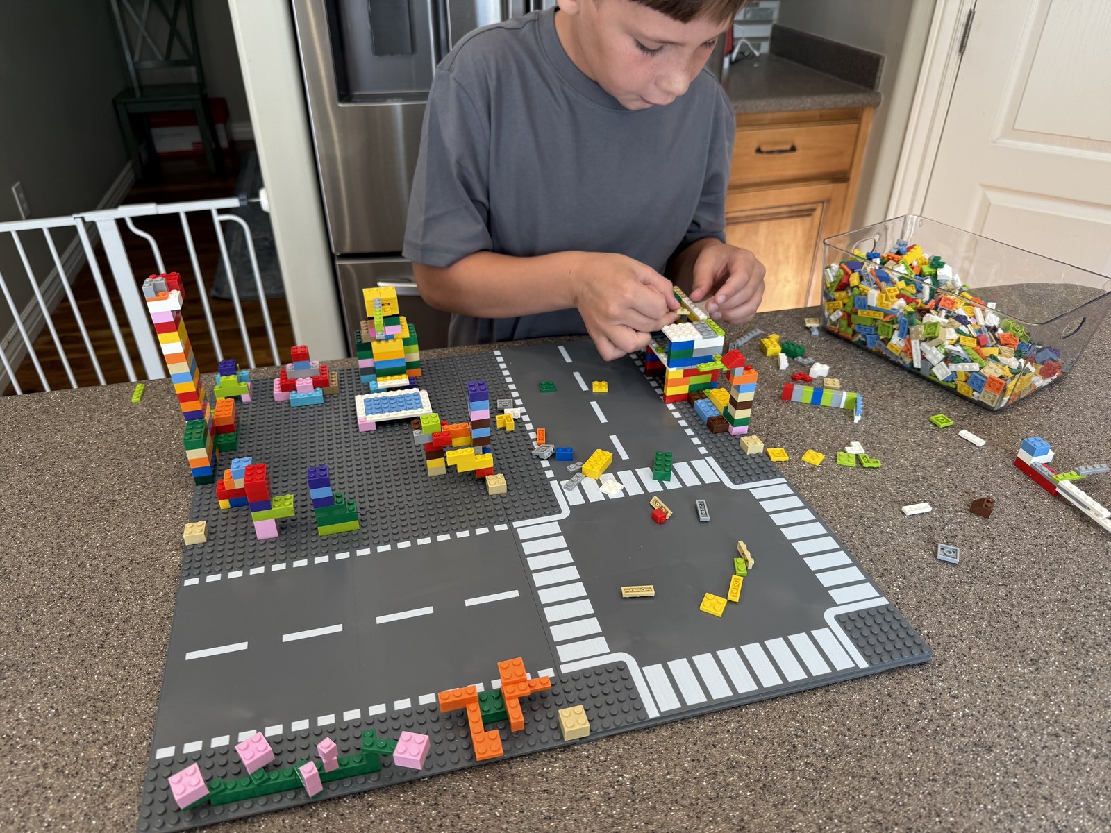 The gray baseplate starter pack is great for city and road building
