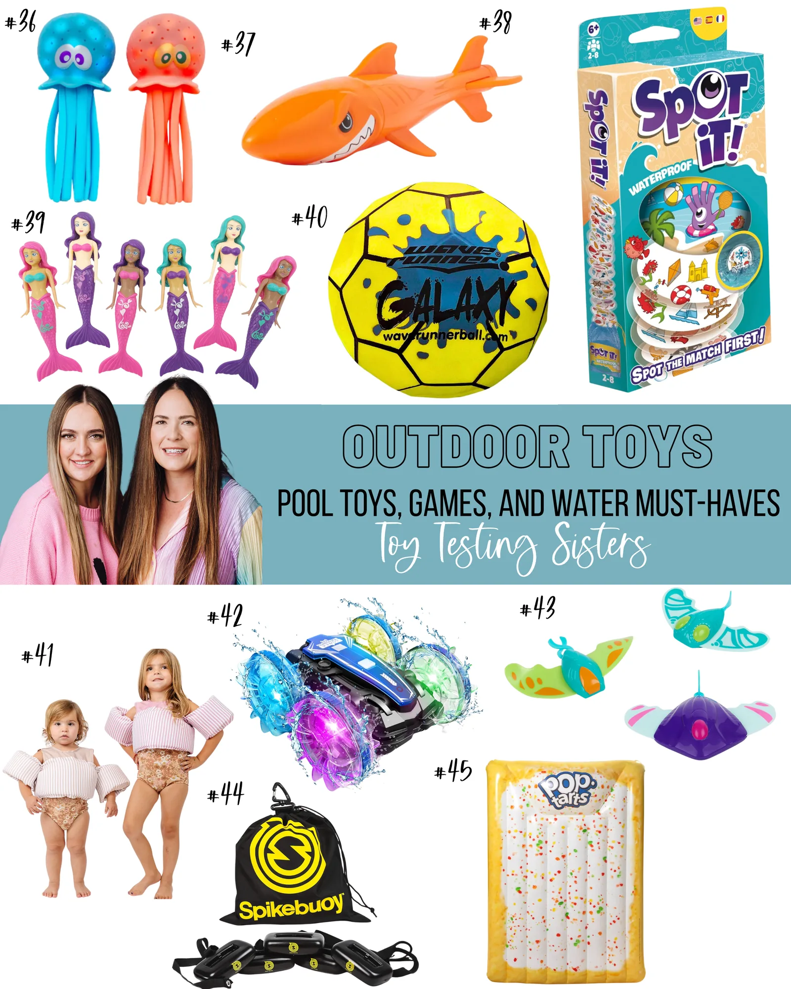 Floating character pool toy drifting across the water — a playful pool float for toddlers and young kids.